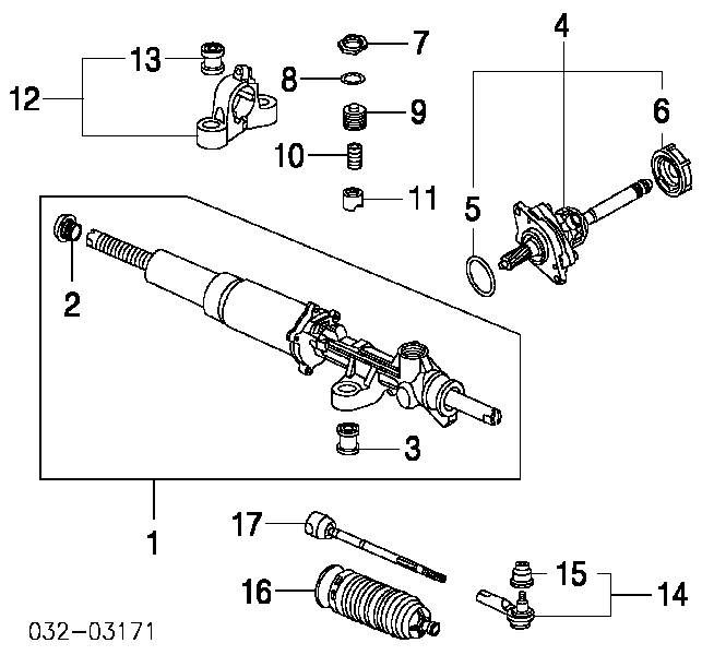 Пильник рульового механізму/рейки 53537S2A003 Honda