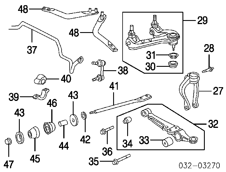 Втулка переднього стабілізатора Honda 51306S84A01