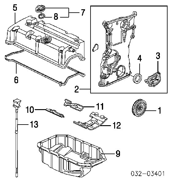 12310PND020 Honda Кришка двигуна