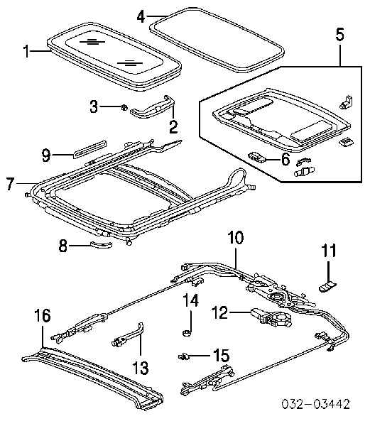 Панель люка Honda CR-V (RD) (Хонда Црв)