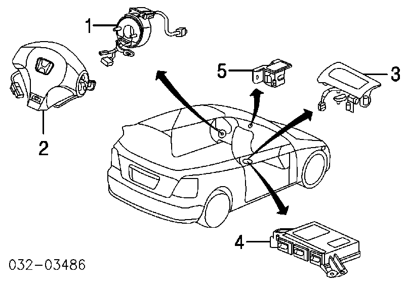 Купити Шлейф керма Honda Civic VII EU, EP, EV