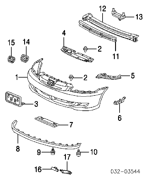 Купити 75700S5B003 Honda 