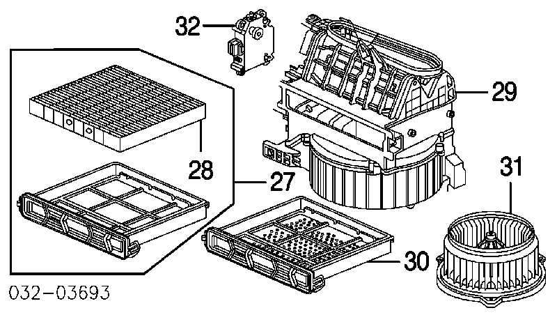 Фільтр салону 80292SDAA01 Honda