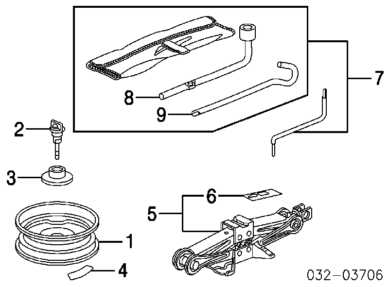 74652SDA003 Honda Кріплення запаски