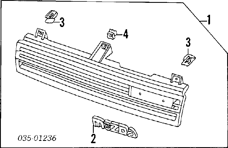 Решітка радіатора G22550710A Mazda