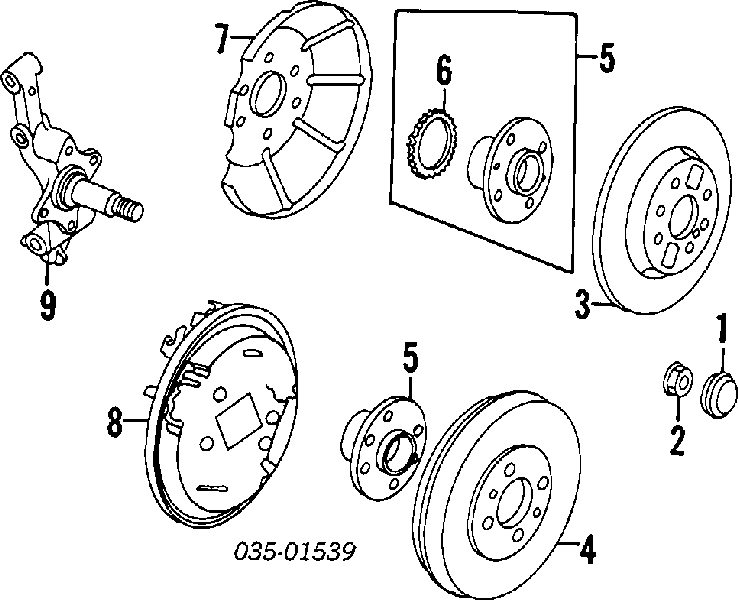 B45526111D Mazda Цапфа поворотна права