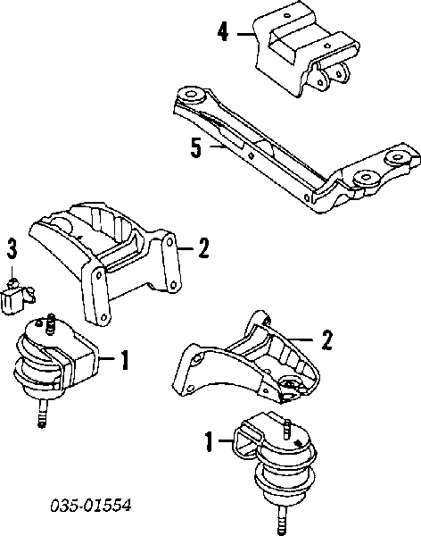 H38039040C Mazda подушка (опора двигуна, задня)