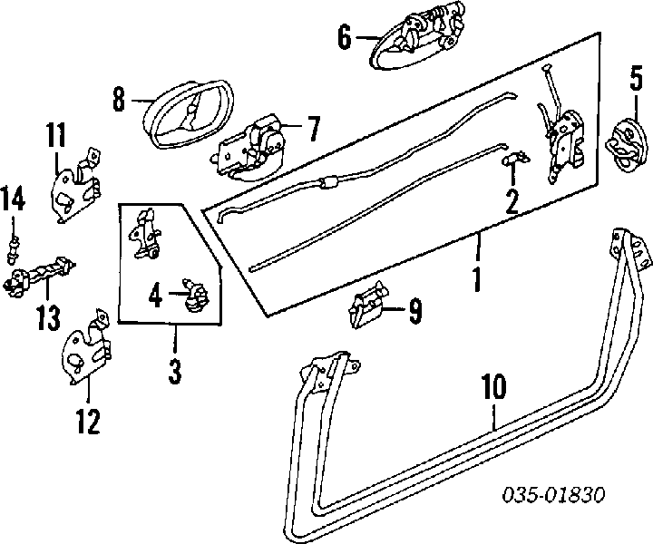 Клапан дренажний дверей Mazda 3 (BK14) (Мазда 3)