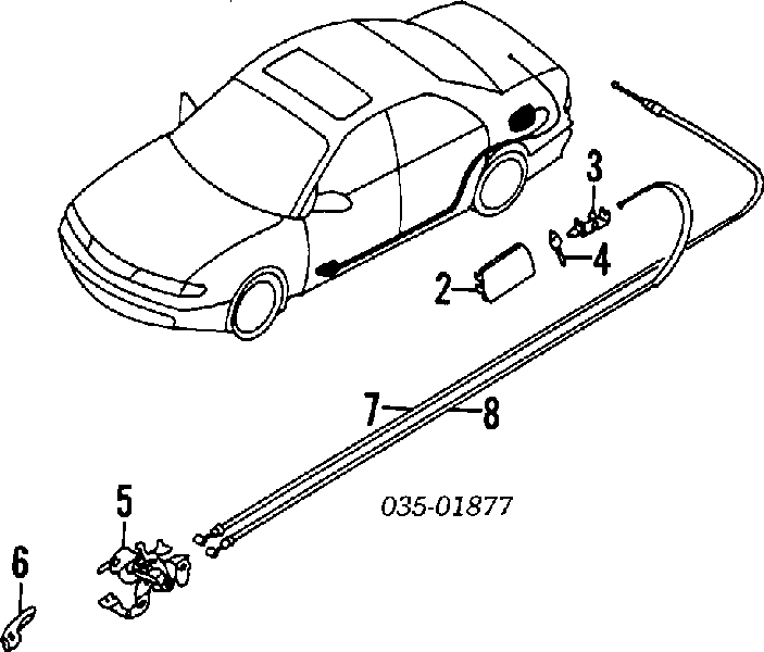 GA2K42410A Mazda Дверцята бензобака