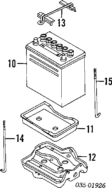 Кріплення/підставка акумулятора (АКБ) Mazda 3 (BL) (Мазда 3)