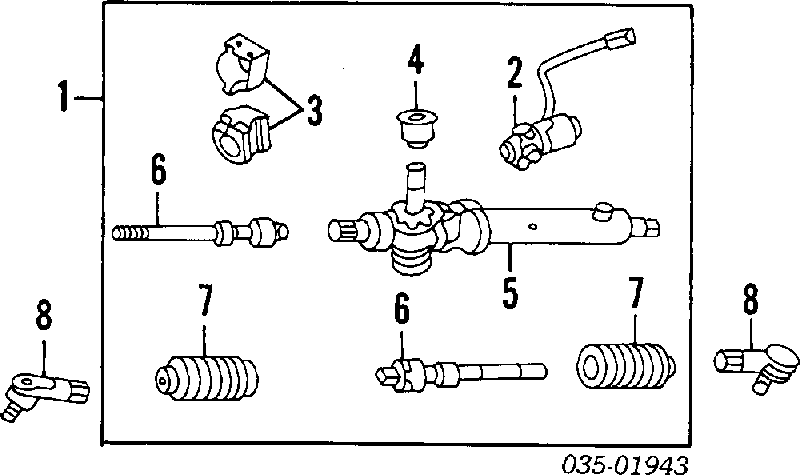 Пильник рульової рейки GJ2532125A Mazda