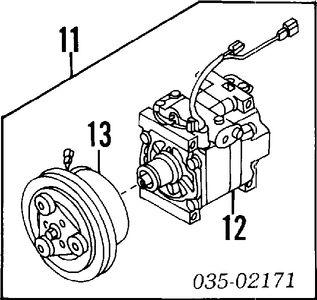 Муфта компресора кондиціонера Mazda Xedos 9 (TA) (Мазда Кседос)