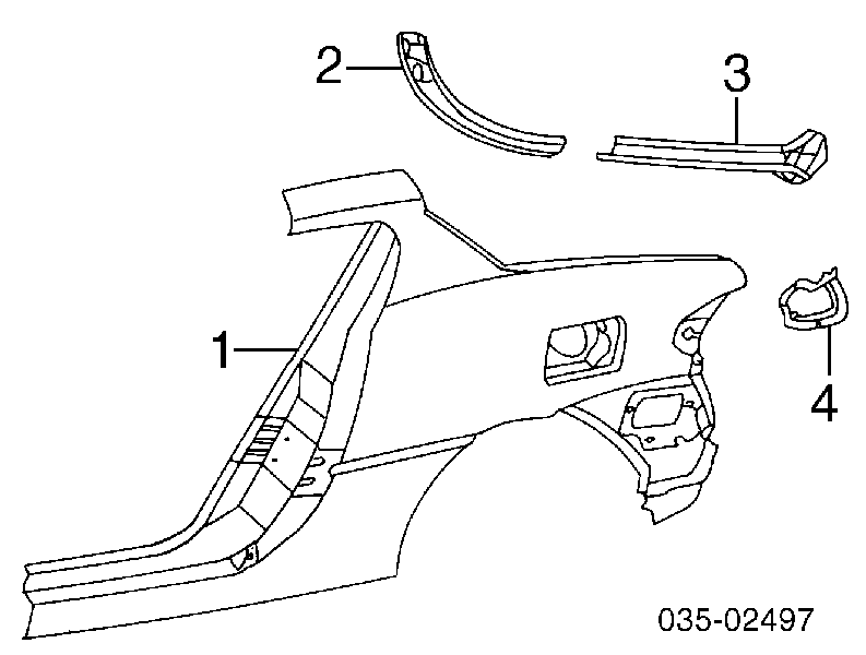 Крило заднє ліве Mazda MX-3 (EC) (Мазда Мх-3)