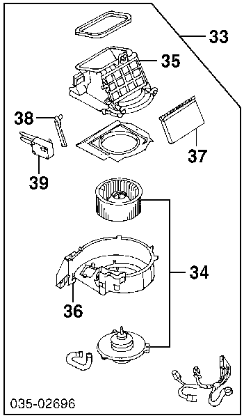 BG1P61B10 Mazda Електромотор пічки