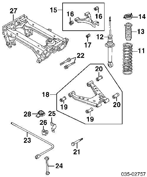 Купити MM33076 Japan Parts Стійка амортизатора задня