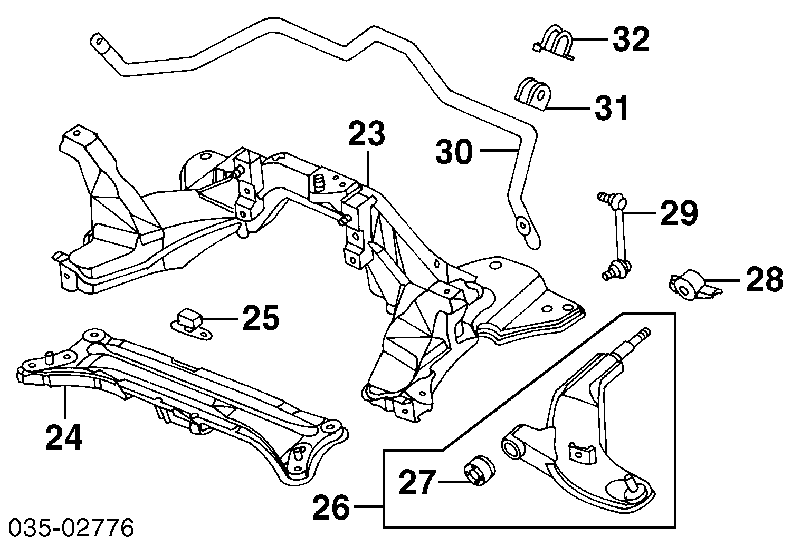 Подушка стабілізатора Mazda GA2A34156 ціна, від 1.66 USD