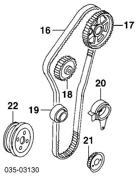 Зірка-шестерня приводу коленвалу двигуна Mazda 323 F 6 (BJ) (Мазда 323)