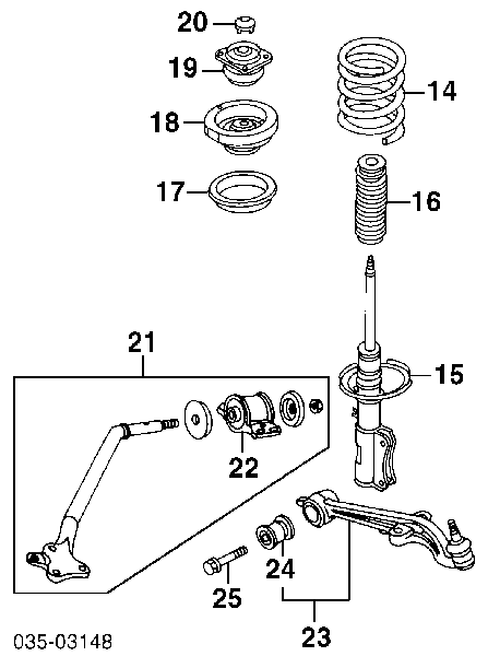 Пильник амортизатора переднього Mazda MPV (Мазда Мпв)