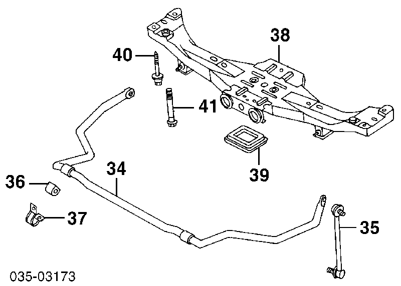 Хомут кріплення втулки стабілізатора, заднього Mazda 626 5 (GF) (Мазда 626)