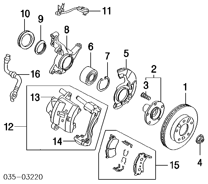 Автозапчасть/knuckle(l),steering на Mazda 323 S VI 