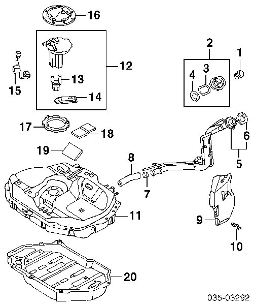 Датчик рівня палива в баку Mazda 323 P 6 (BJ) (Мазда 323)