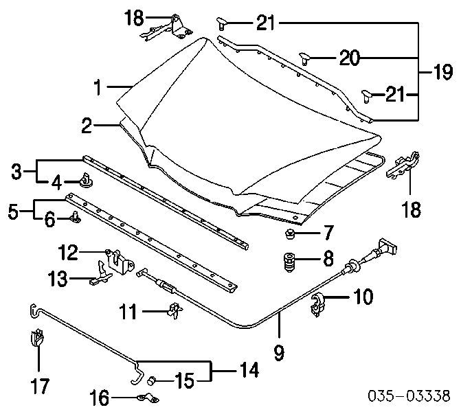 Капот mazda mpv 99-06 (мазда ); lc6252310e,lc62-52-310e на Mazda MPV LW