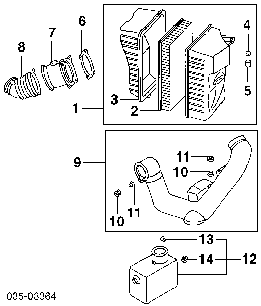 Купити RF2A13Z40A9U Mazda Автомобільний фільтр повітря