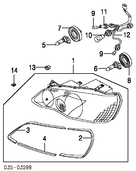 Фара права TC86510K0E Mazda