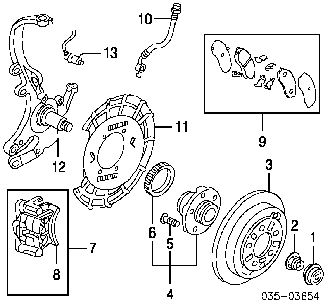 Маточина заднього колеса Mazda G14V2615XB