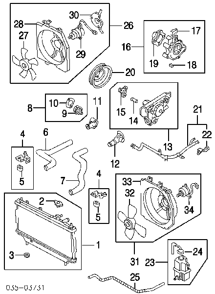 Шланг/патрубок радіатора охолодження, верхній Mazda Premacy (CP) (Мазда Премасі)