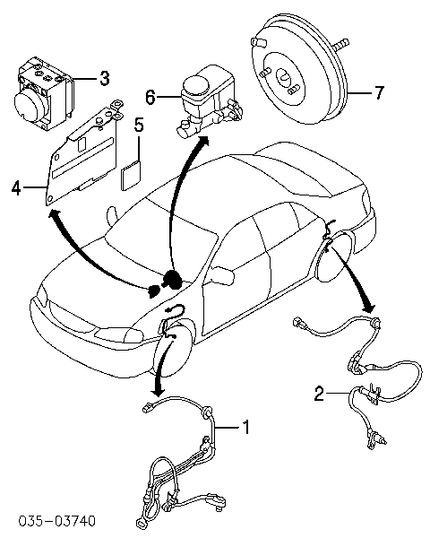 GE7C4371YC Mazda датчик абс (abs задній, правий)