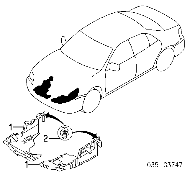 Захист двигуна, лівий Mazda 323 F 6 (BJ) (Мазда 323)