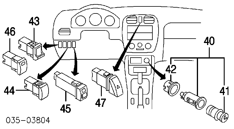 B25E664H000 Mazda Аварійна кнопка
