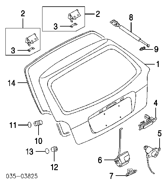 Буфер-відбійник 5-ї двері/ кришки багажника Mazda 3 (BL) (Мазда 3)