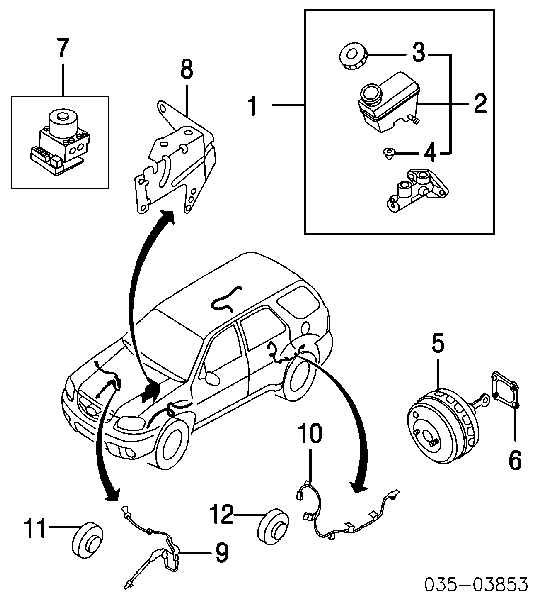 Датчик АБС (ABS) передній, правий EC024370XH Mazda