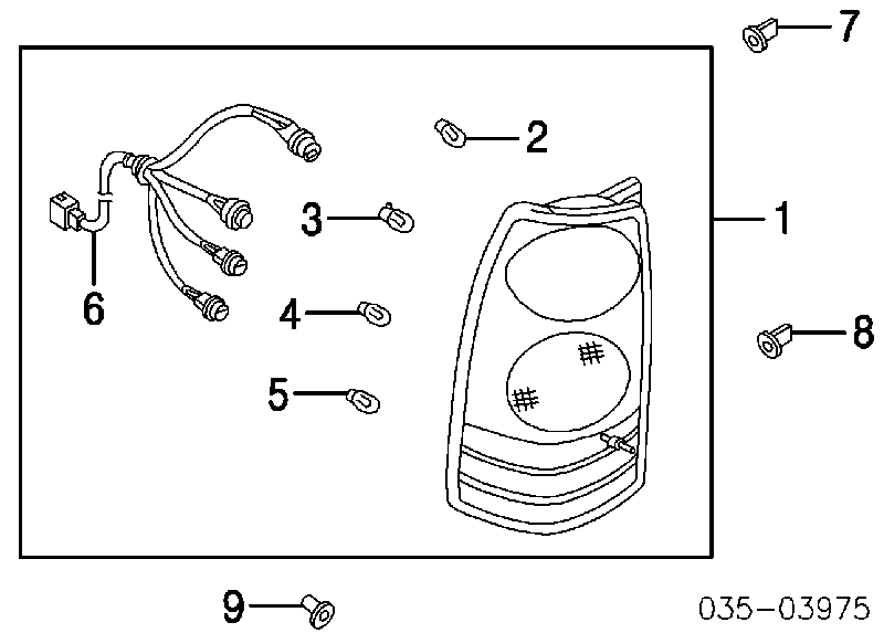 Ліхтар задній правий Mazda MPV 2 (LW) (Мазда Мпв)