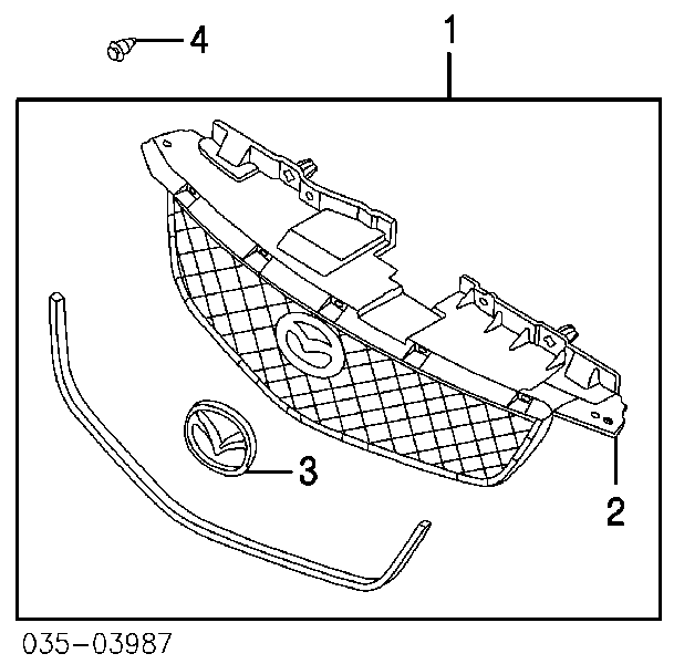 LD4750712 Mazda Решітка радіатора