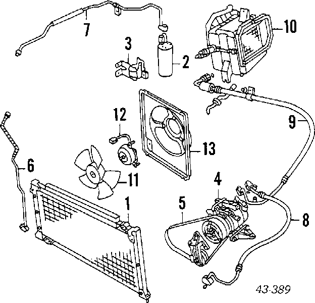 Купити Радіатор кондиціонера Subaru Legacy I BC