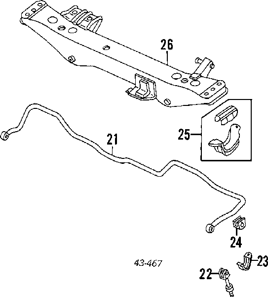 Стійка стабілізатора заднього Subaru Legacy 1 (BC) (Субару Легасі)