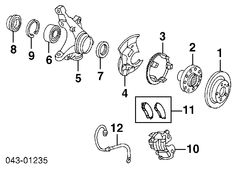 Диск гальмівний передній 0986479U69 Bosch