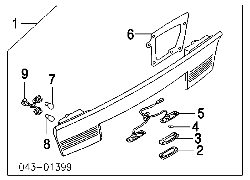 Ліхтар кришки багажника Subaru Legacy (B12) (Субару Легасі)