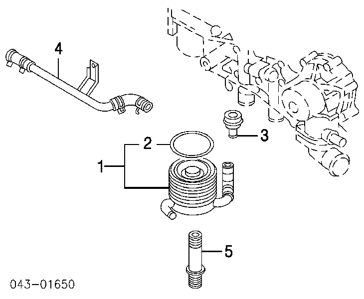 Прокладка радіатора масляного Subaru Legacy (B14) (Субару Легасі)