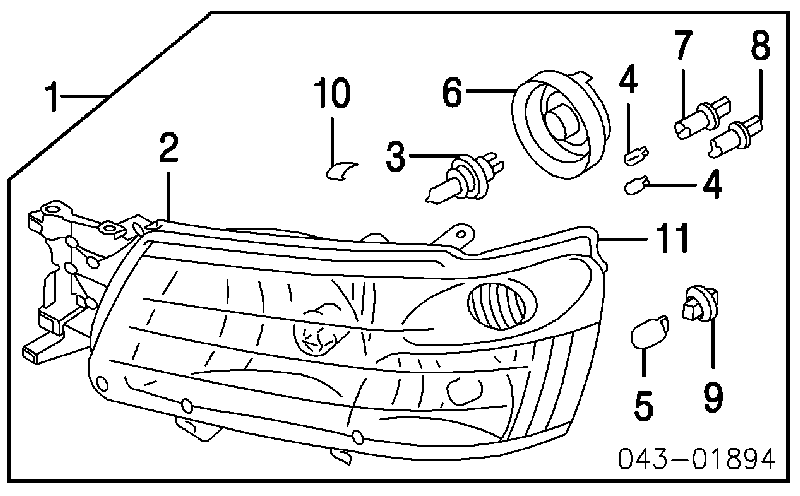 84001SA030 Subaru фара ліва