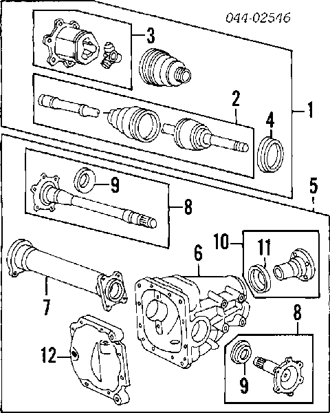 4340328010 Toyota Шарнір кутових швидкостей внутрішній задній