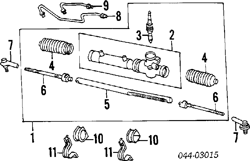 Пильник рульового механізму/рейки 4553512051 Toyota