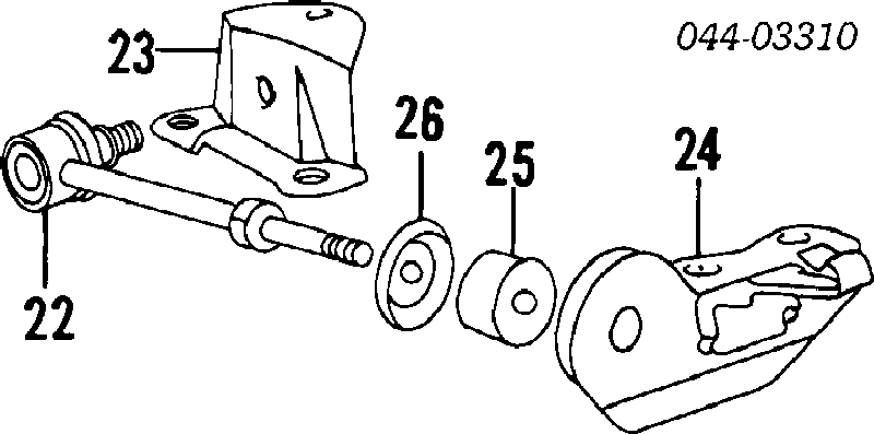 Шайба втулки штока переднього амортизатора на Toyota Hiace (H1, H2)