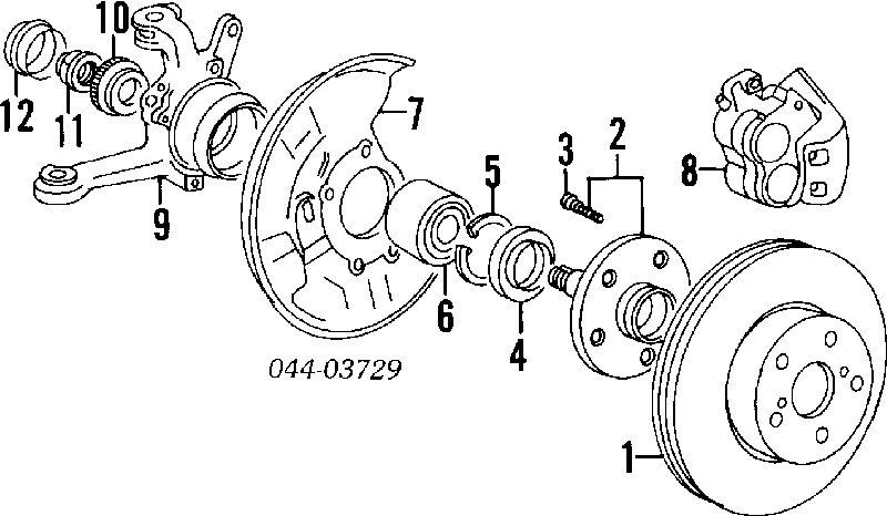 9017924005 Toyota Підшипник маточини передньої