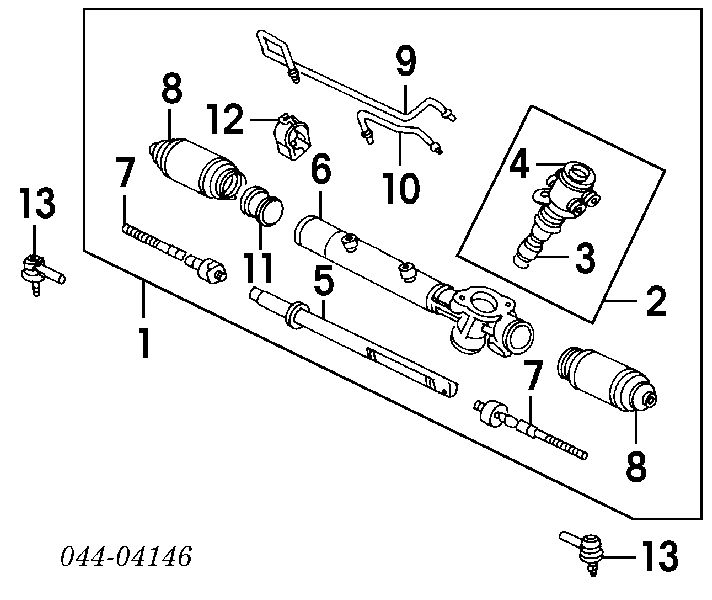 Рейка рульова 4425033045 Toyota