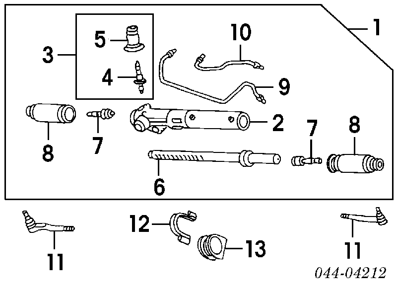 Рейка рульова 4420435020 Toyota