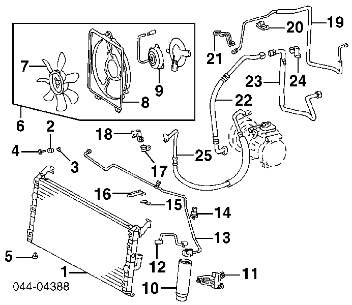 Радіатор кондиціонера 8846042021 Toyota